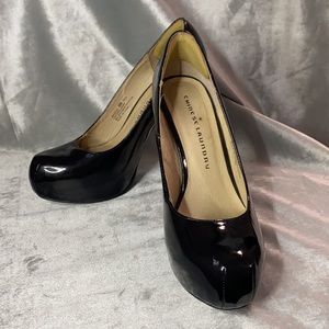 Chinese laundry Patent platform pumps size 8